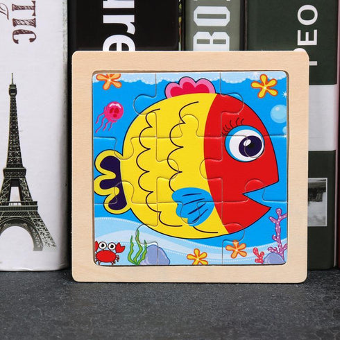 Early education puzzle puzzle toy enlightenment cognition cartoon wooden puzzle